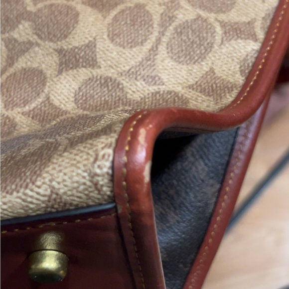 Coach Field Tote Crossbody Signature Canvas Horse & Carriage Bag Tan Truffle - Picture 5 of 12